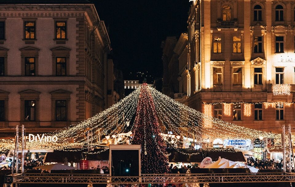 people on street near buildings