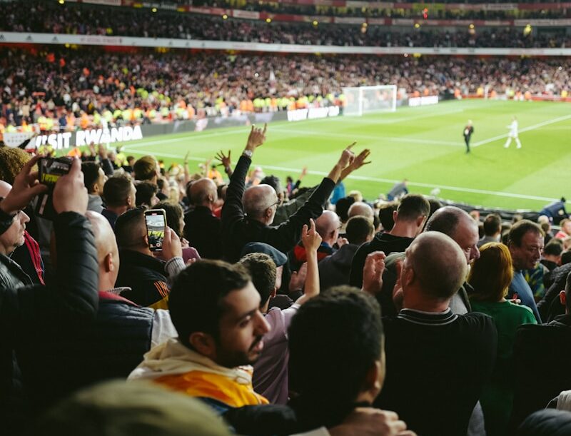 a crowd of people in a stadium