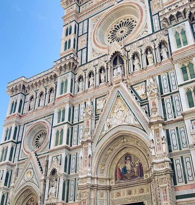 white and green church