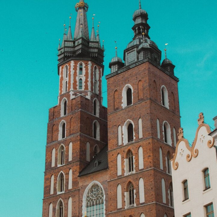 brown and black concrete building under blue sky during daytime